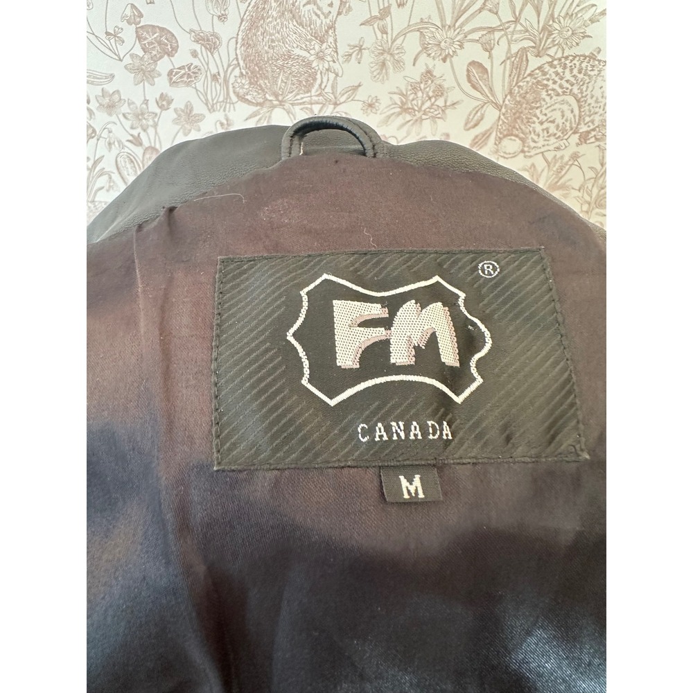 Vintage FM Canada Genuine Leather Long Blazer Jacket – Size M - Picture 9 of 9
